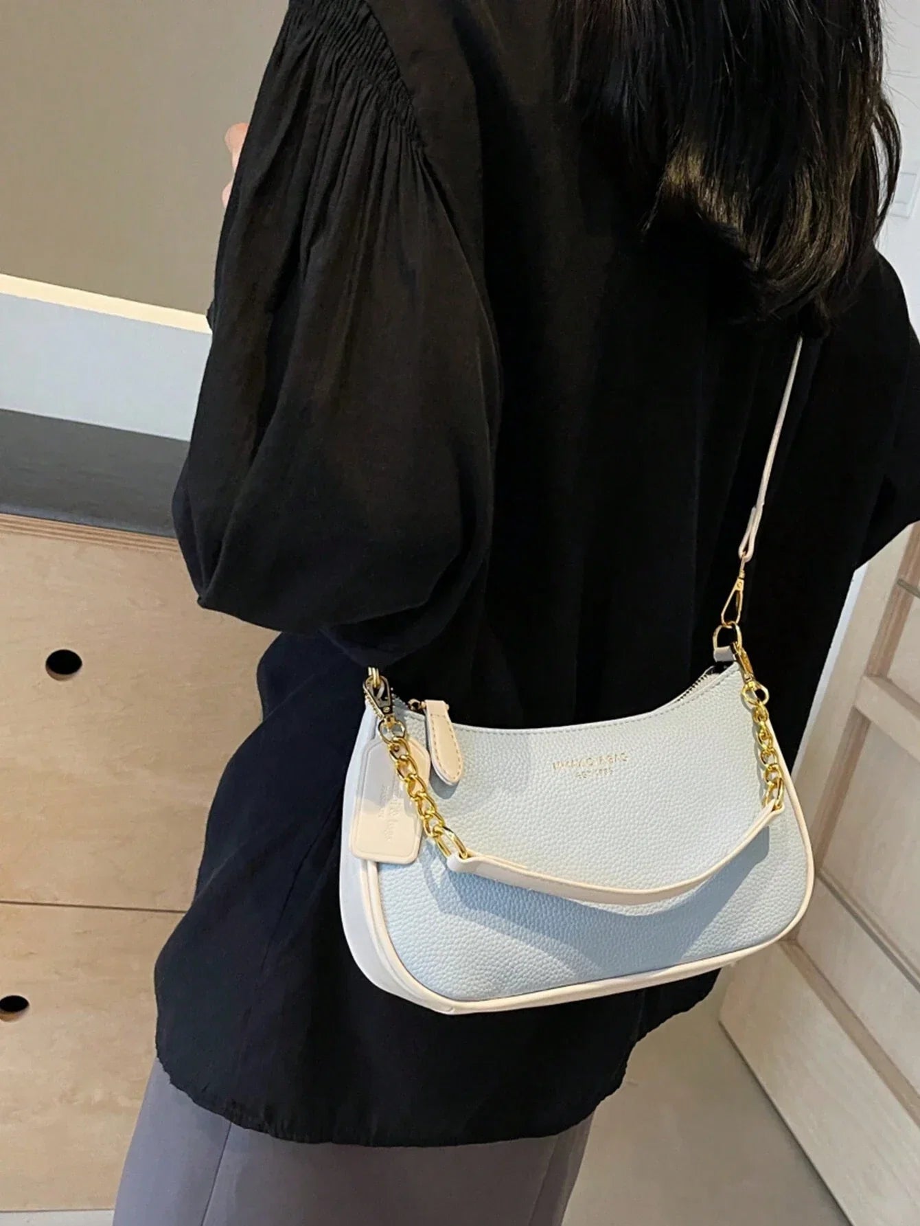 Women Plain PU Shoulder Bag