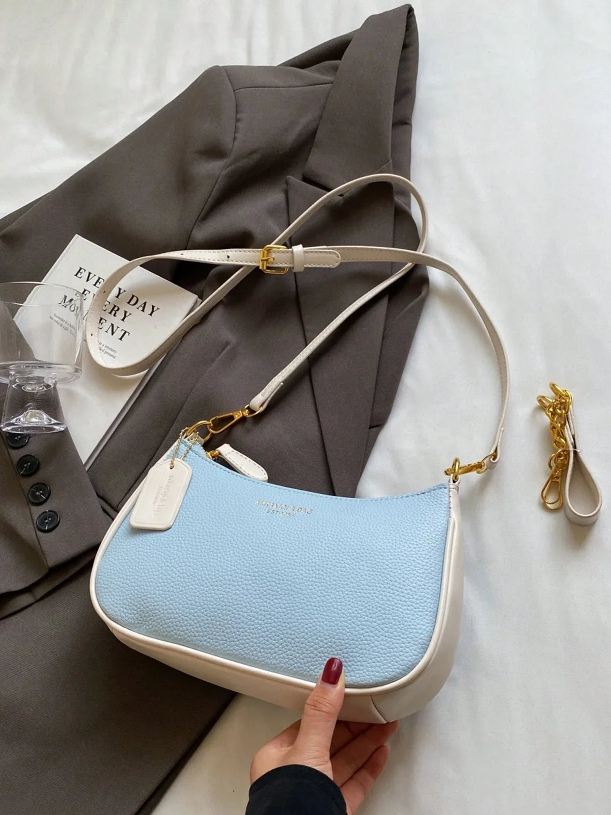 Women Plain PU Shoulder Bag