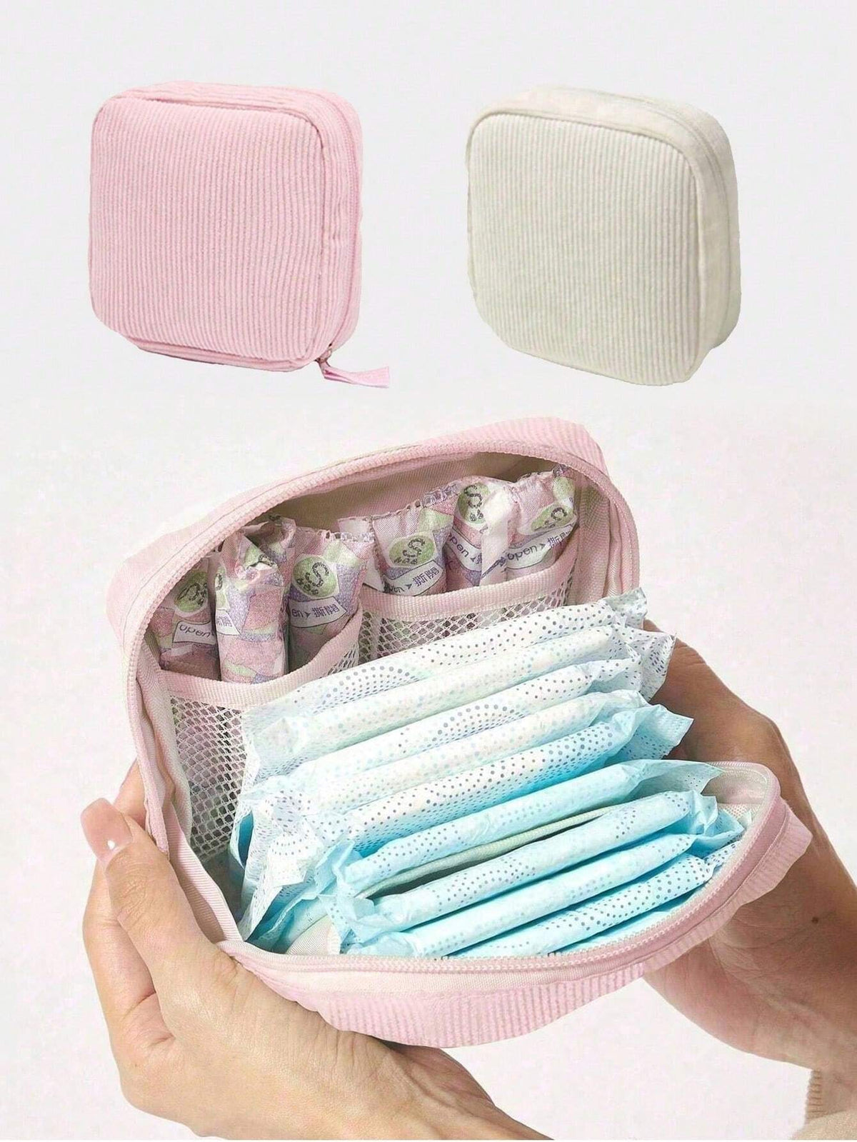 Pink Sanitary Napkin Storage Bag