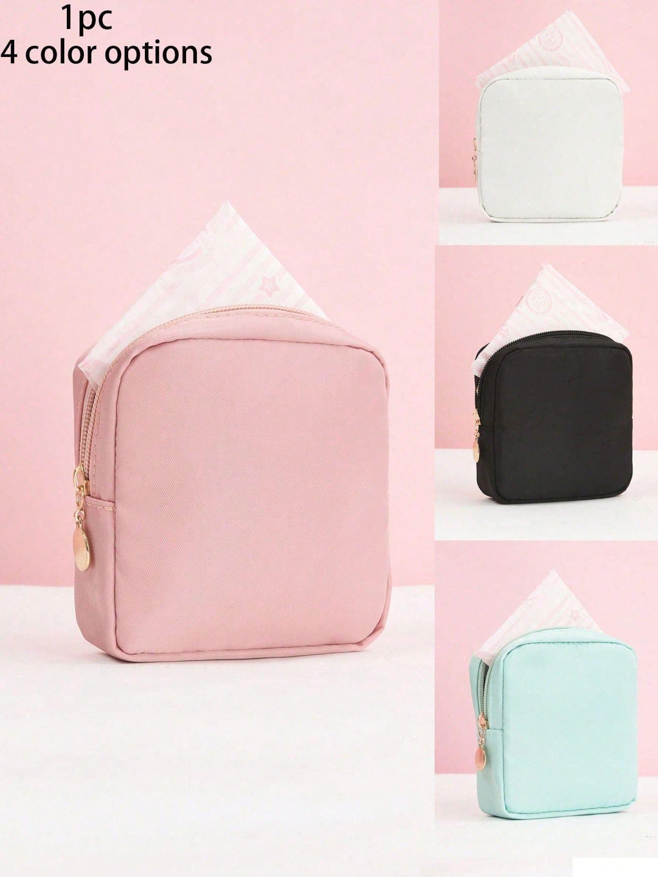 Pink Sanitary Napkin Storage Bag