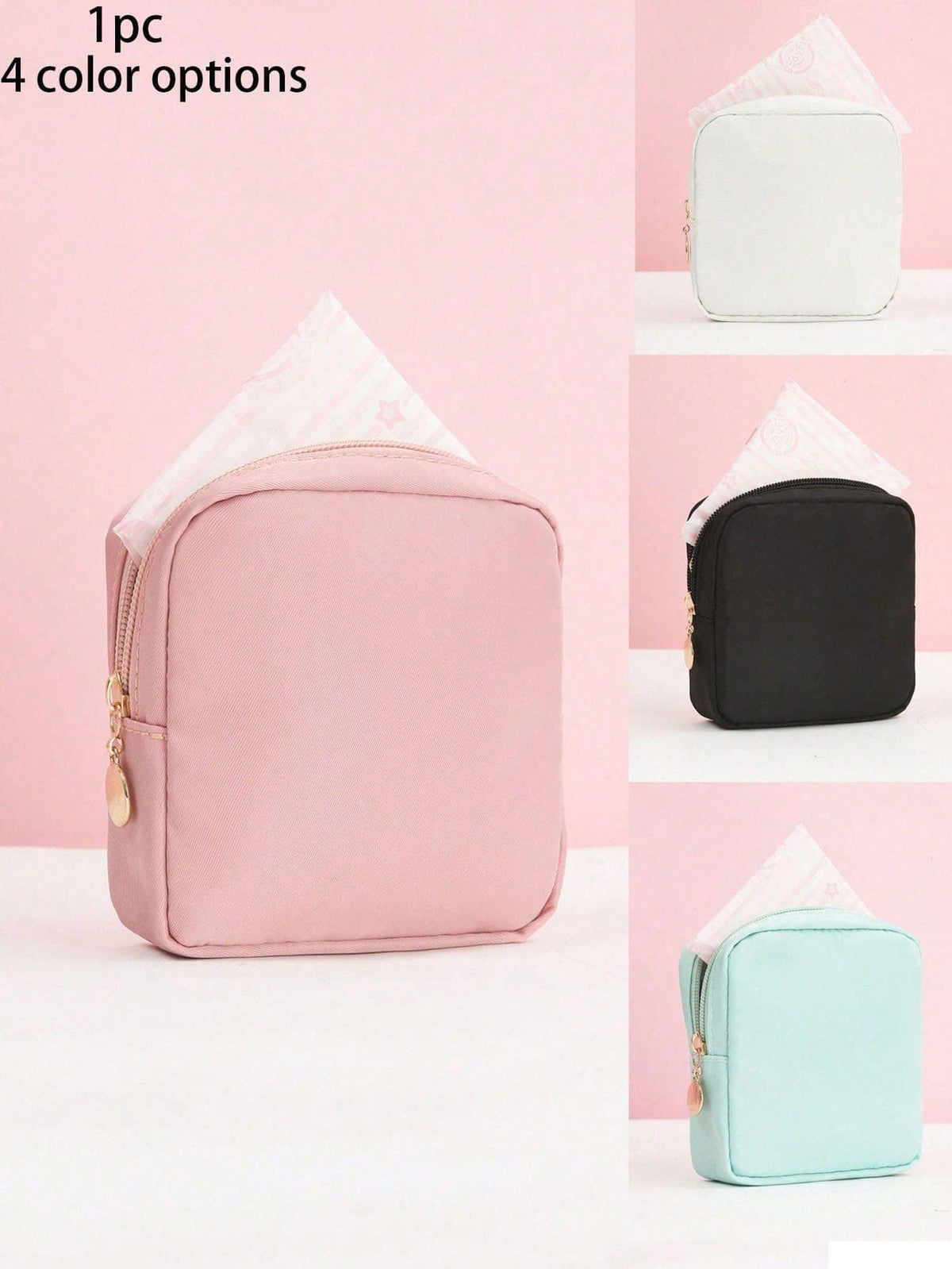 Pink Sanitary Napkin Storage Bag