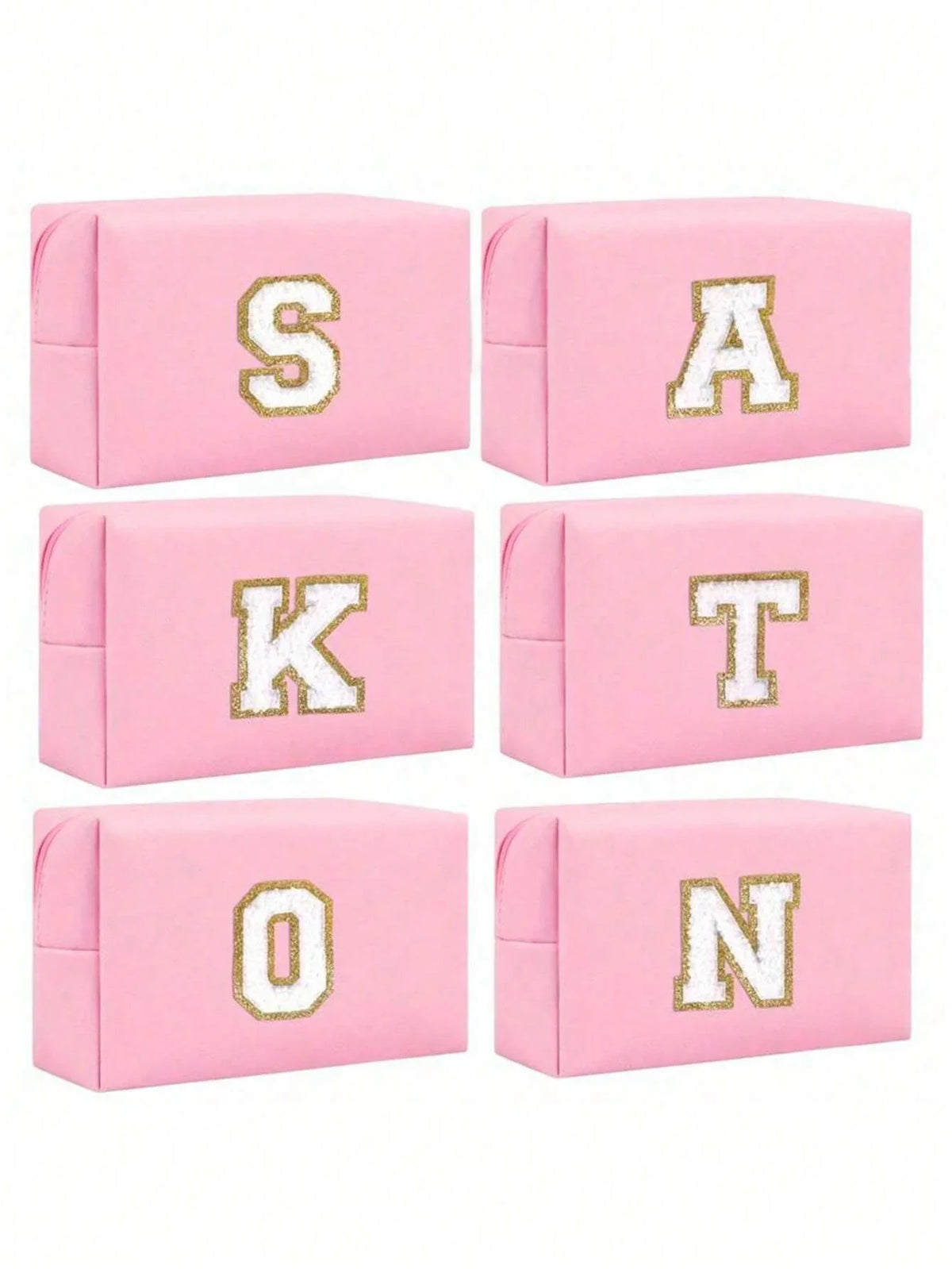 Women’s Monogram PU Makeup Bag