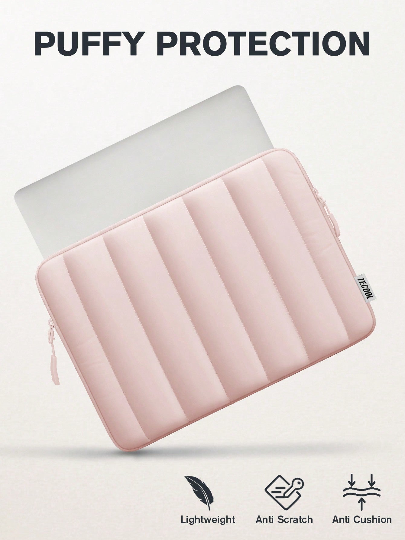 TECOOL Pink Laptop Sleeve Bag