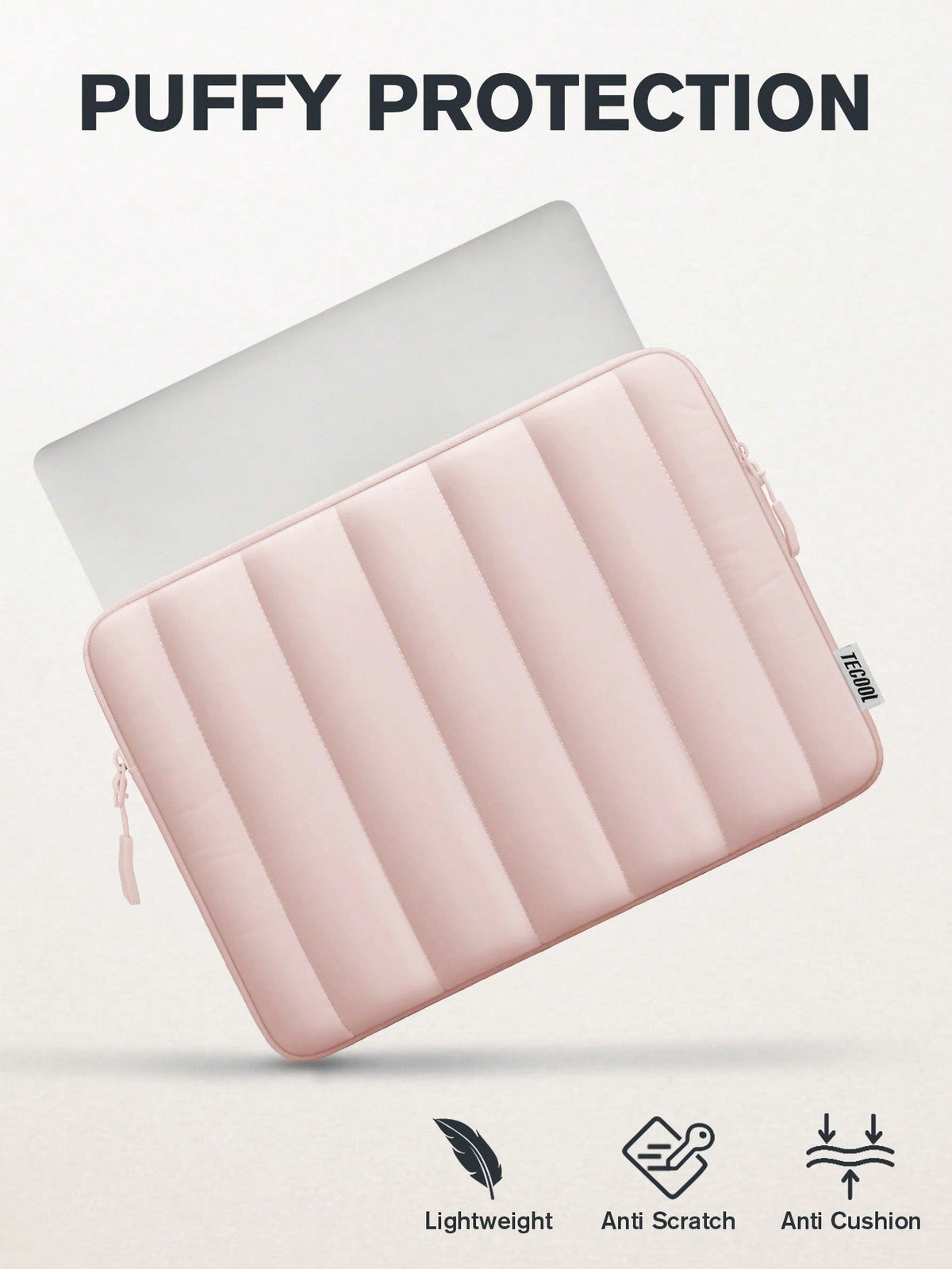 TECOOL Pink Laptop Sleeve Bag