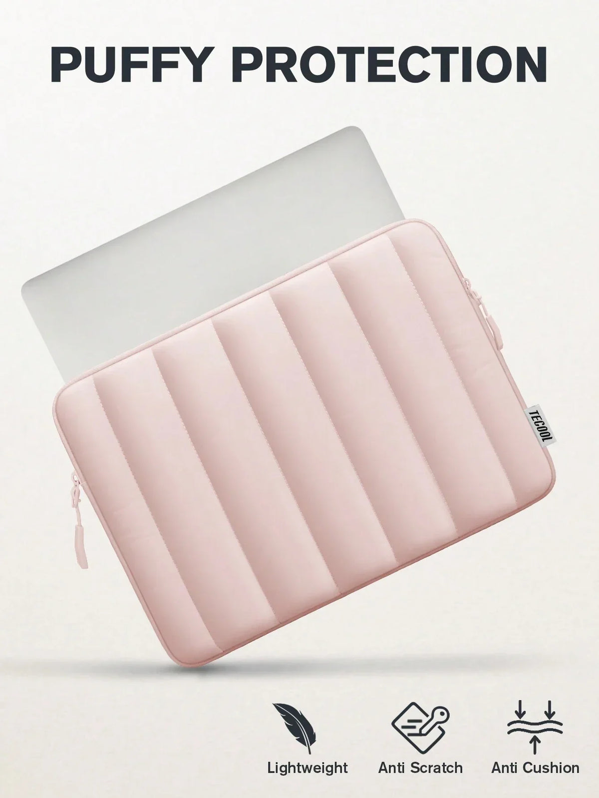 TECOOL Pink Laptop Sleeve Bag