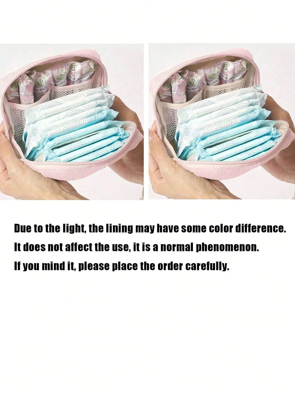 Pink Sanitary Napkin Storage Bag