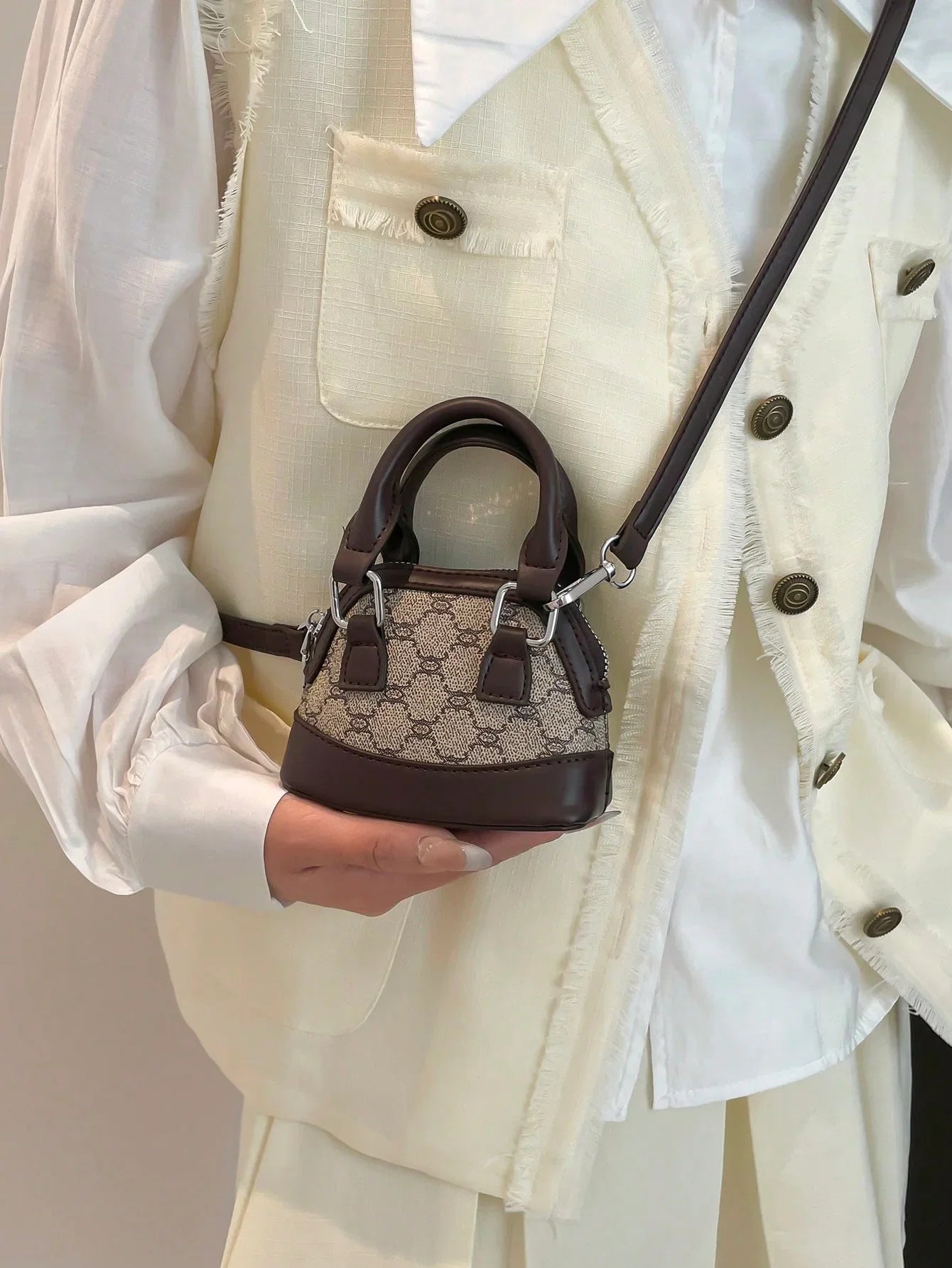Mini Rhombus Colorblock Shoulder Bag
