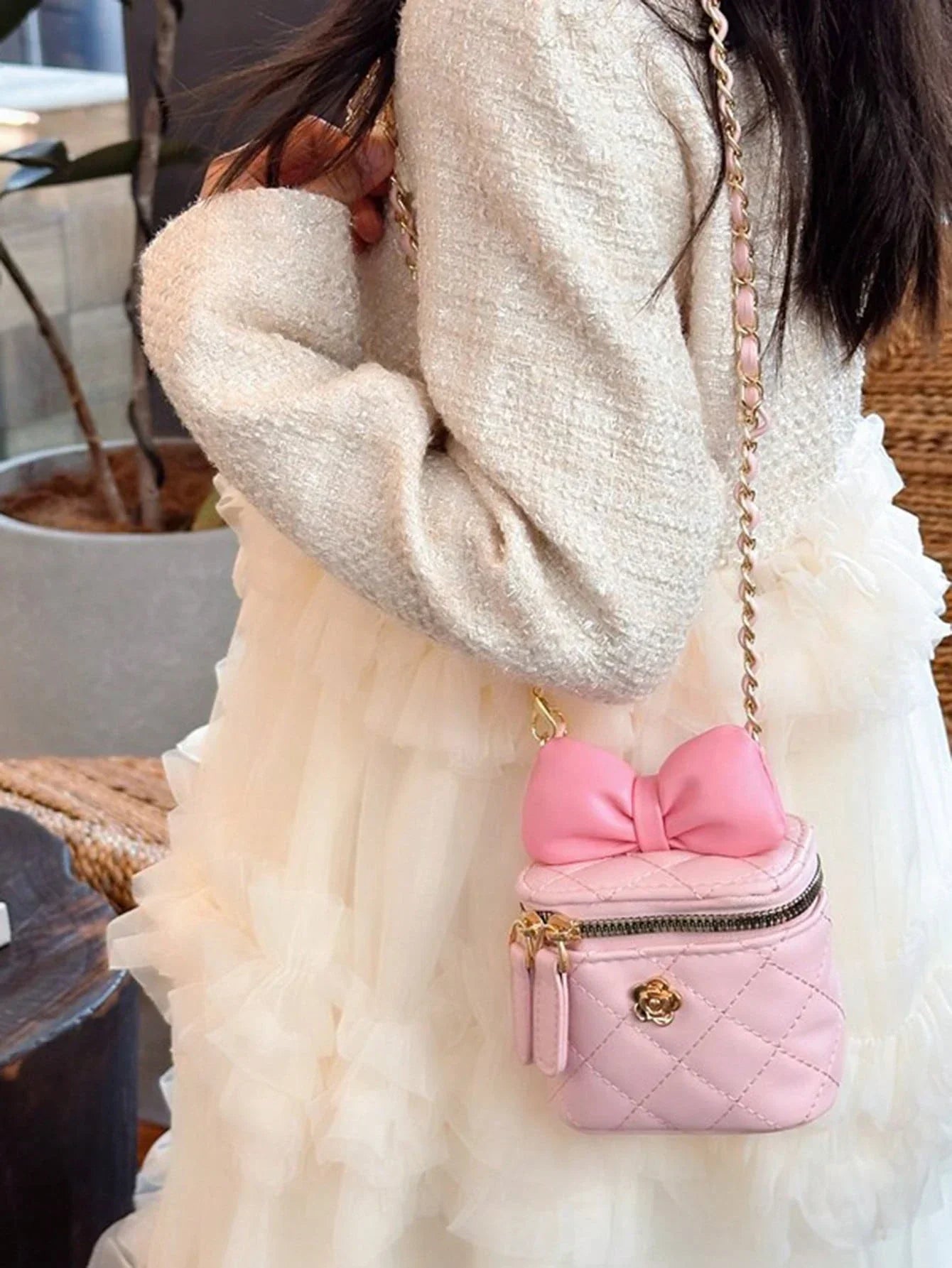 Girls Bow Mini Chain Shoulder Bag