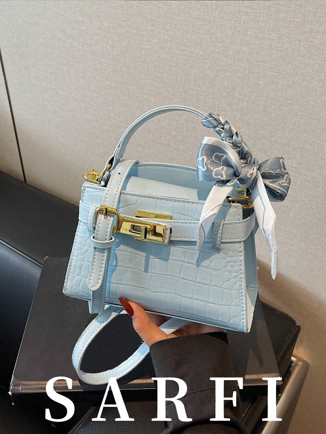 Women’s Litchi Grain Crossbody Handbag