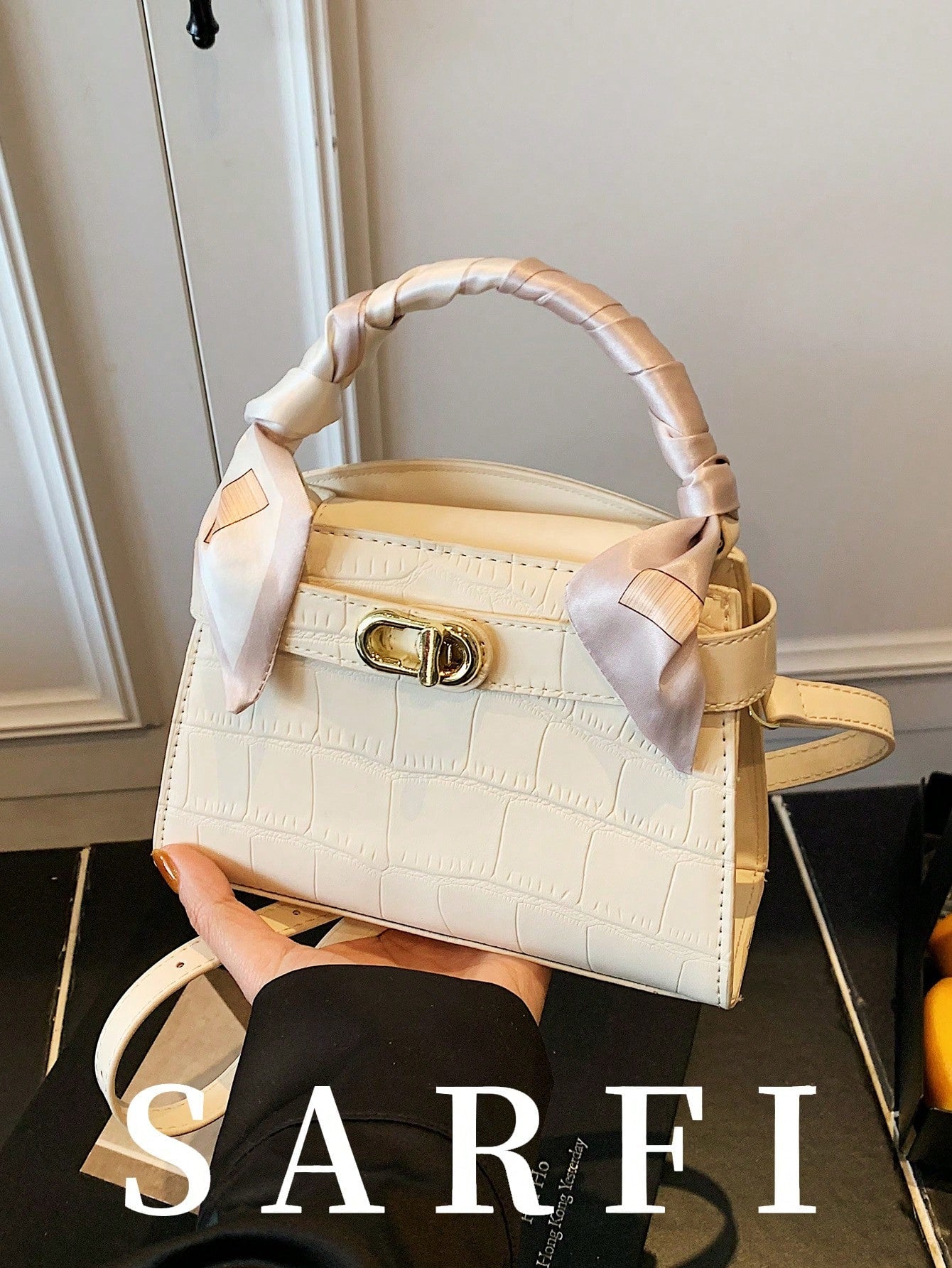 Women’s Litchi Grain Crossbody Handbag