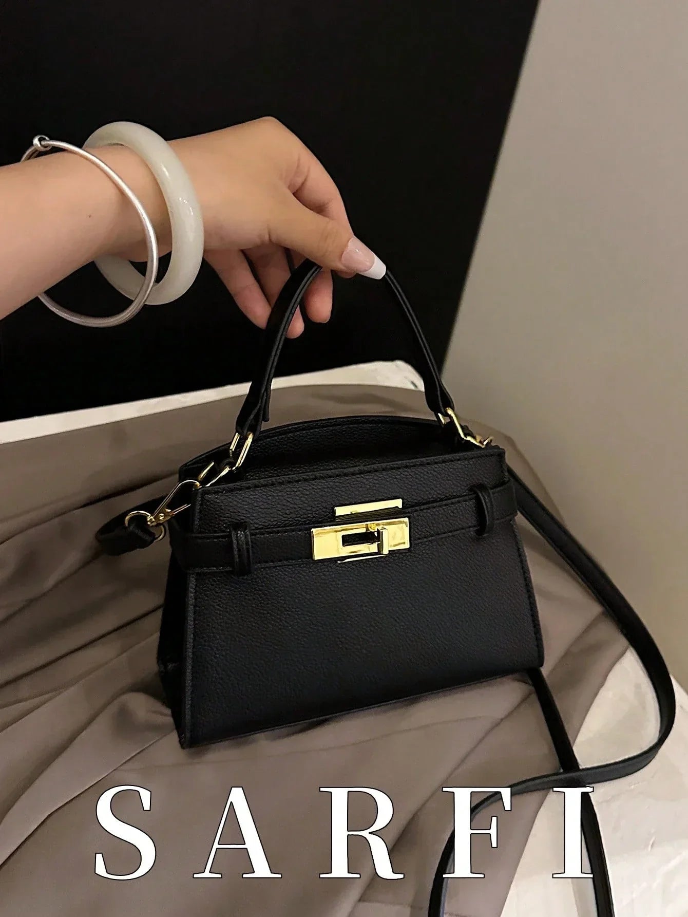 Women’s Litchi Grain Crossbody Handbag