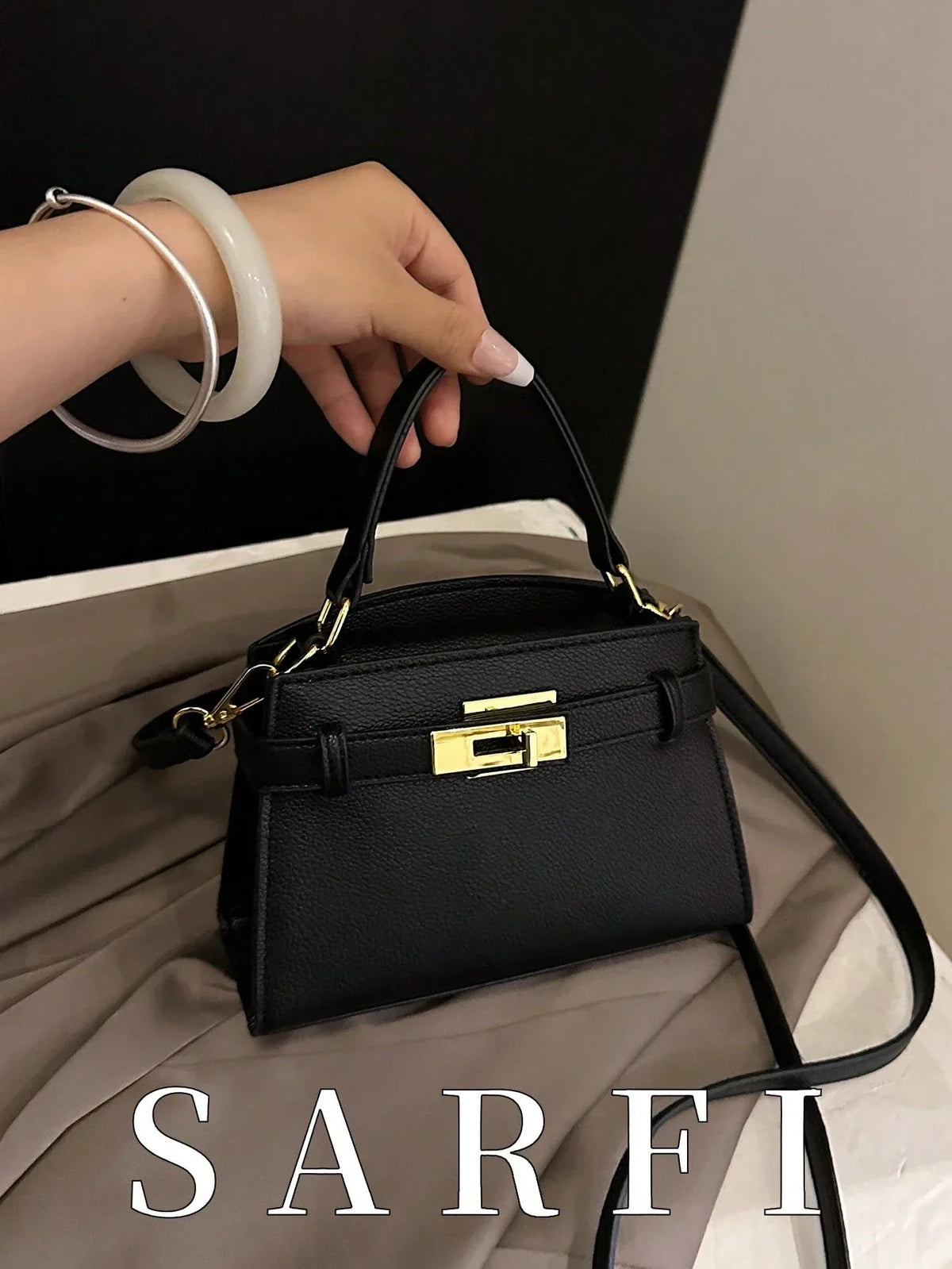 Women’s Litchi Grain Crossbody Handbag