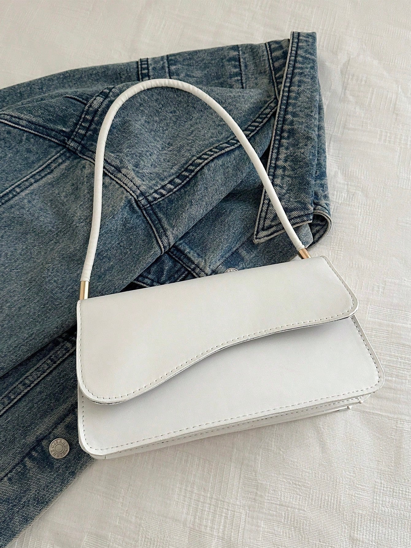 Asymmetrical Flap Vintage Shoulder Bag