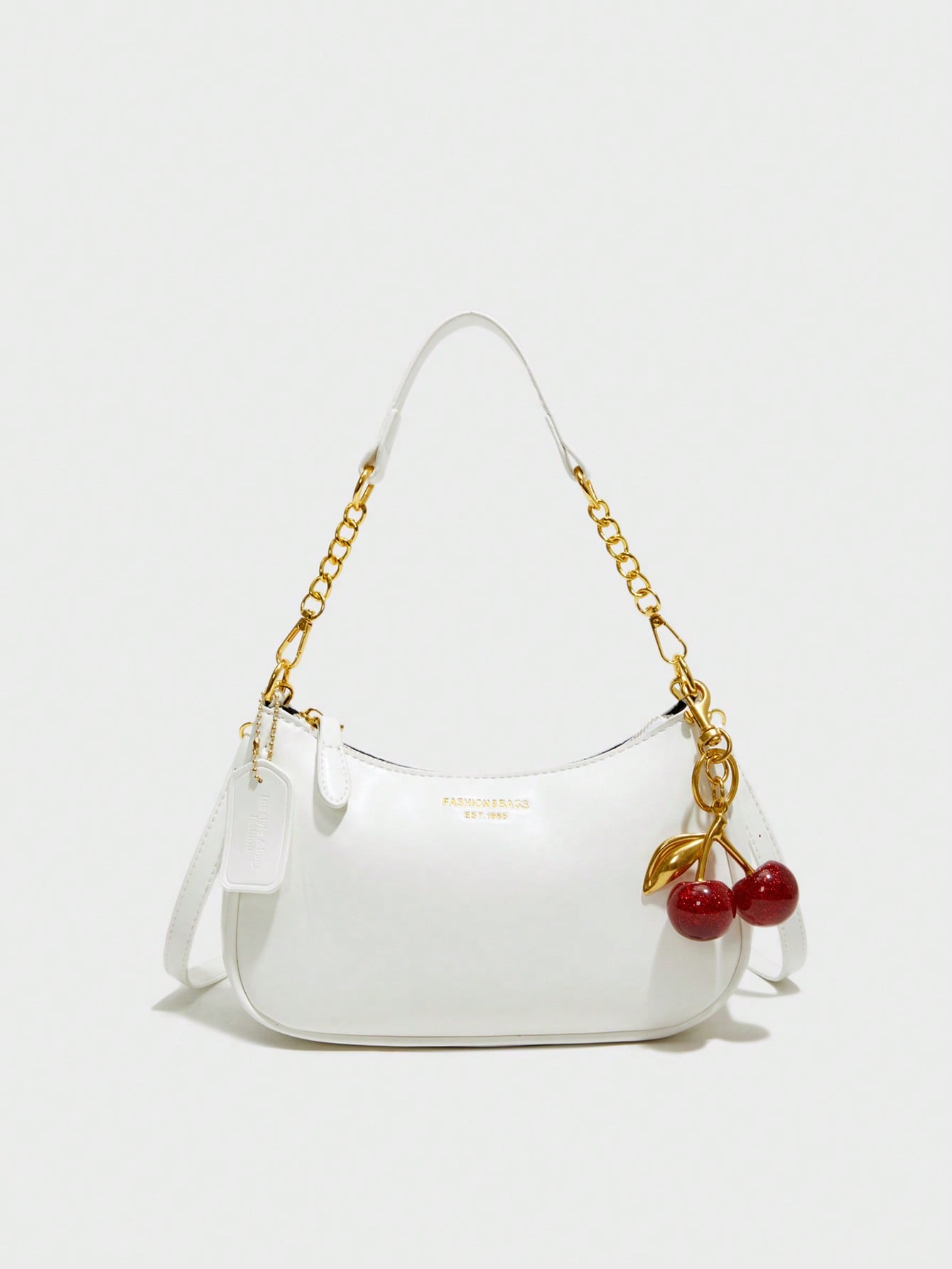 Pink Letter Crescent Shoulder Bag