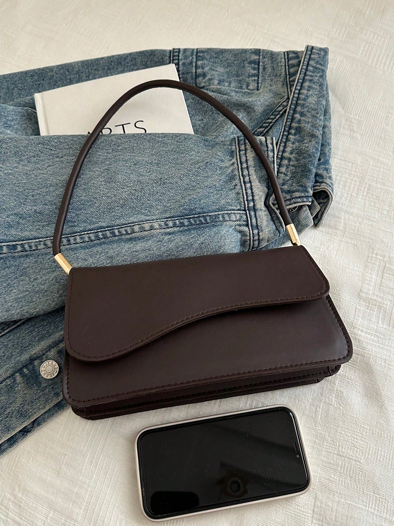 Asymmetrical Flap Vintage Shoulder Bag