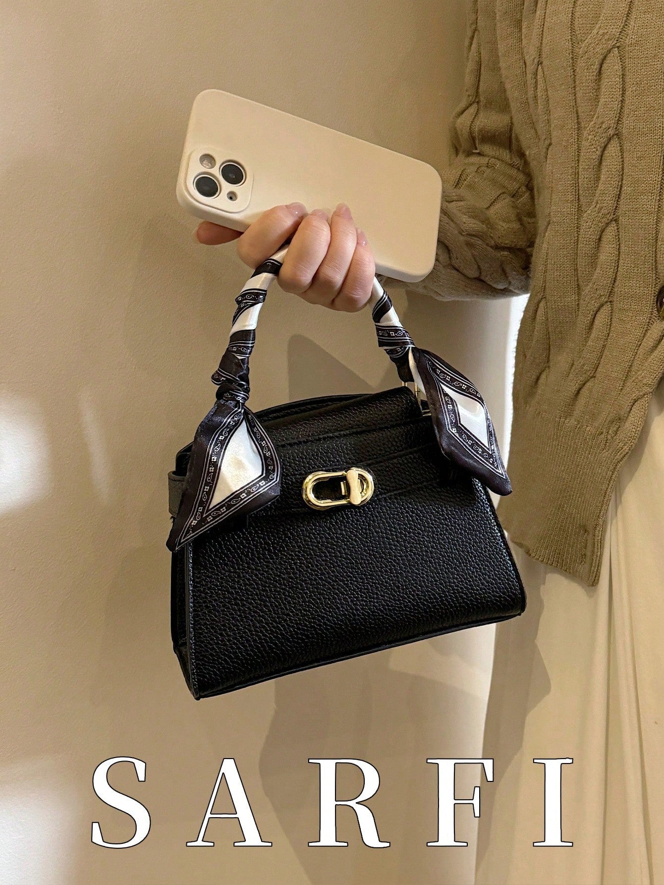 Women’s Litchi Grain Crossbody Handbag