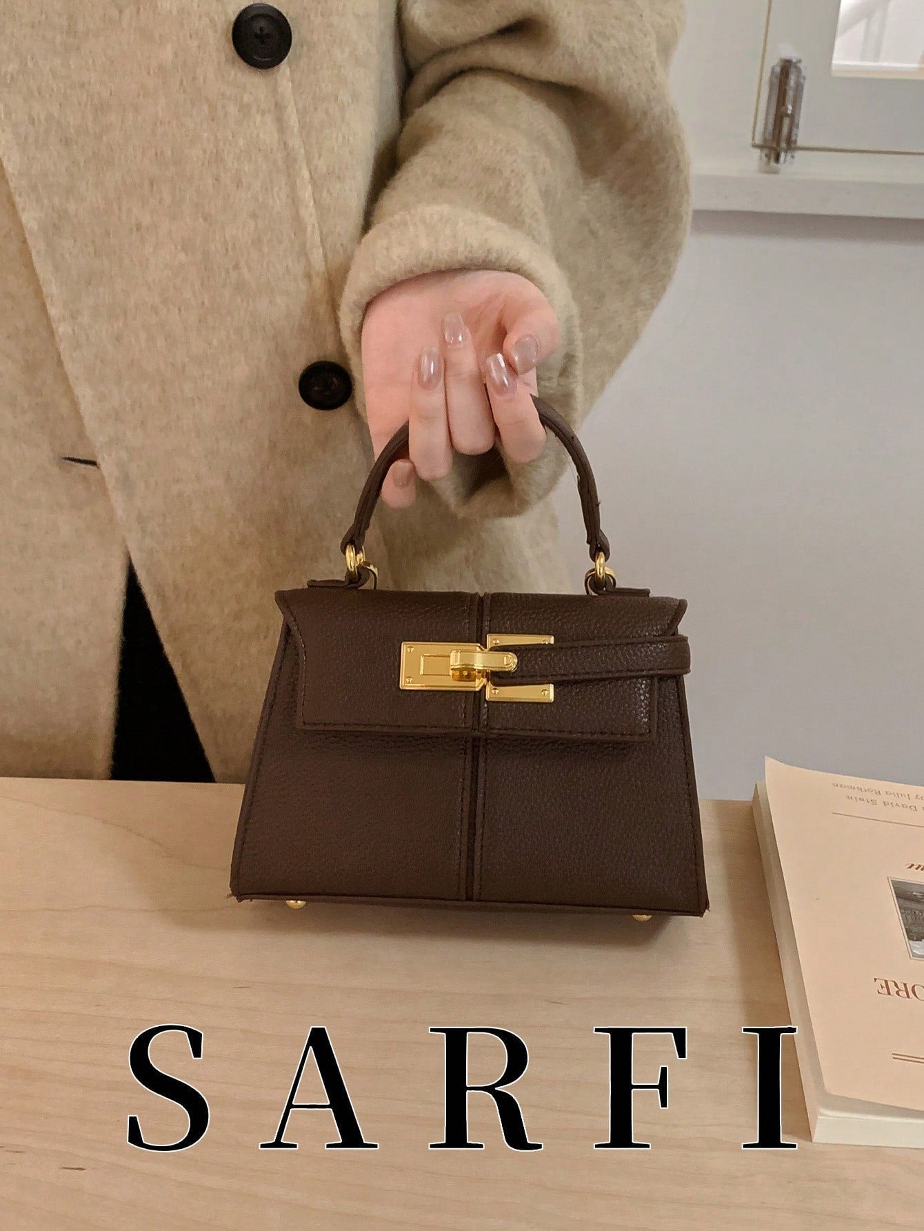 Women’s Litchi Grain Crossbody Handbag
