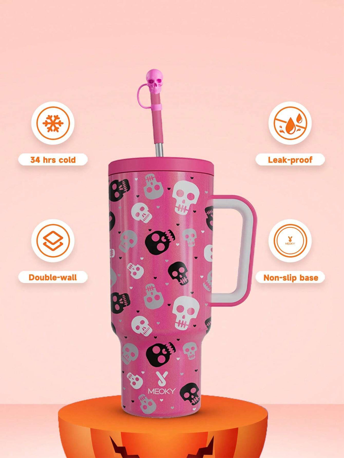 Meoky 40oz Insulated Travel Tumbler