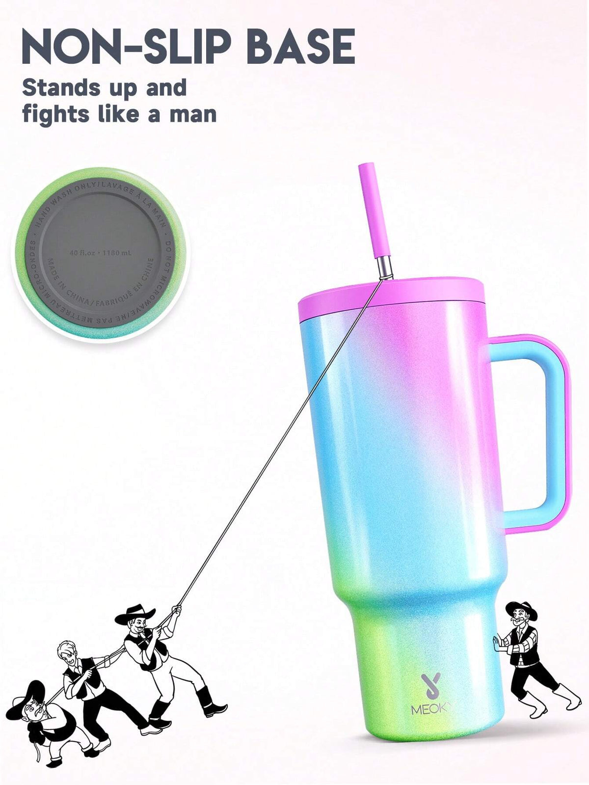Meoky 40oz Gradient Travel Tumbler