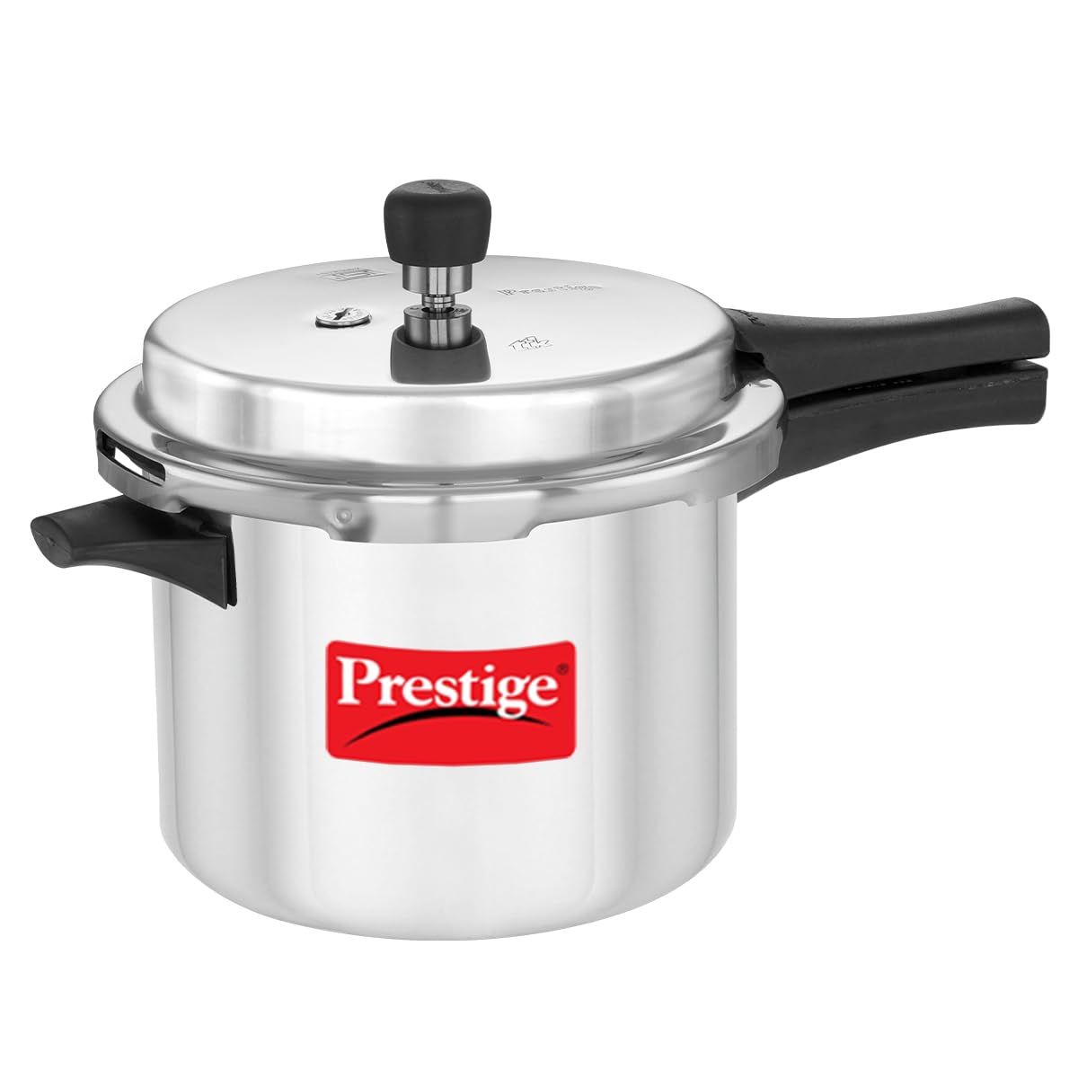 Prestige Popular Aluminum Pressure Cooker, 5 L, Silver