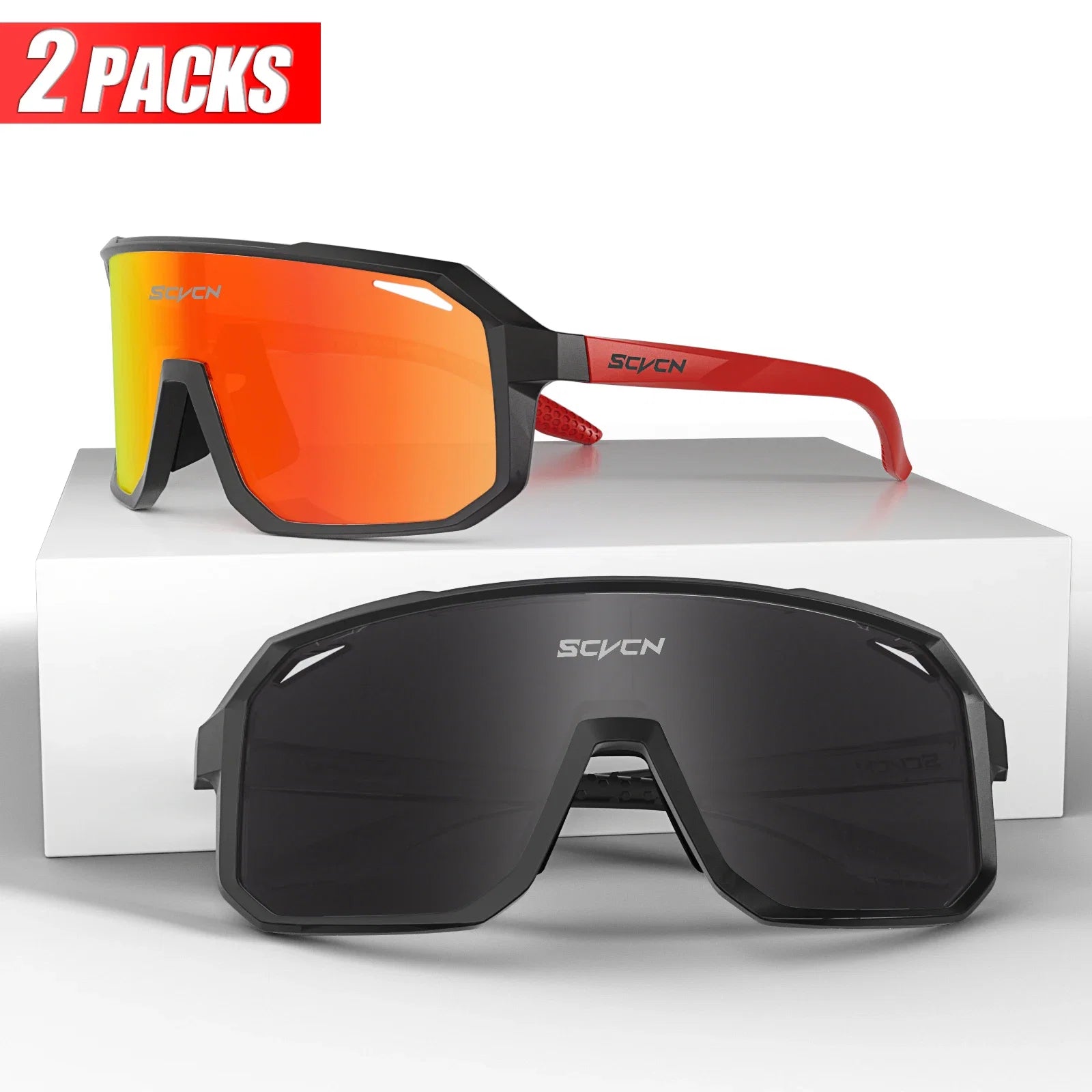 SCVCN Sports Men UV400 Sunglasses Cycling Glasses Runing Cycl Camp Bike Eyewear MTB Outdoor Goggles Bicycle Women Hunting