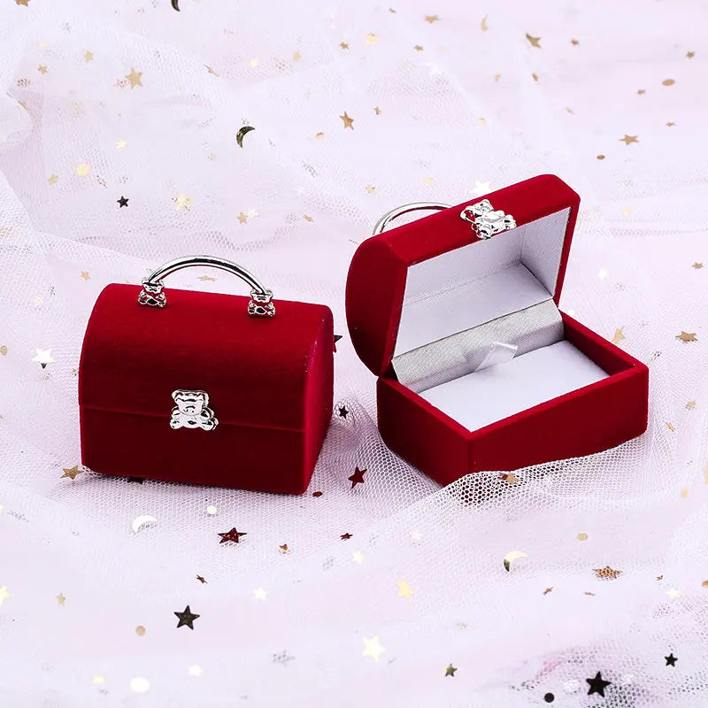 Velvet Jewelry Gift Box Holder