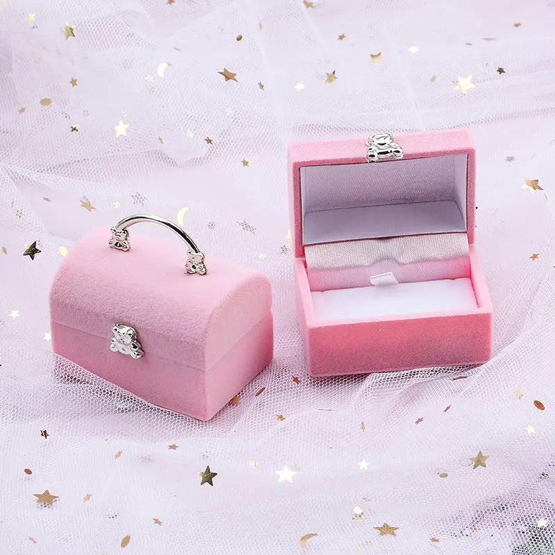 Velvet Jewelry Gift Box Holder