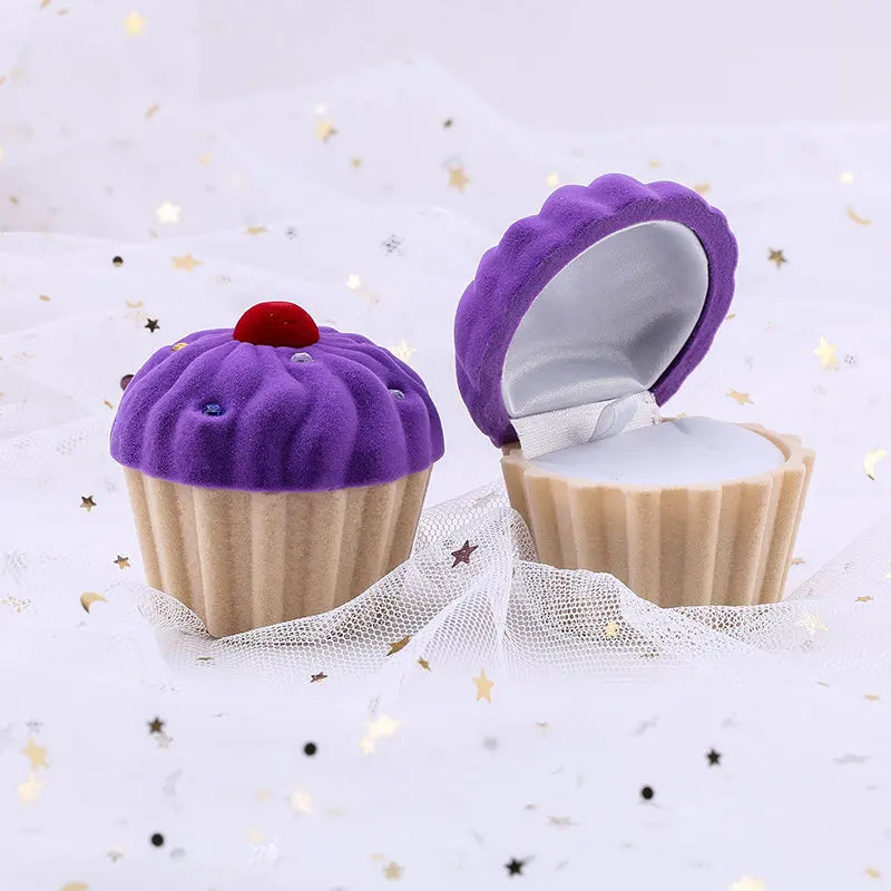 Velvet Jewelry Gift Box Holder