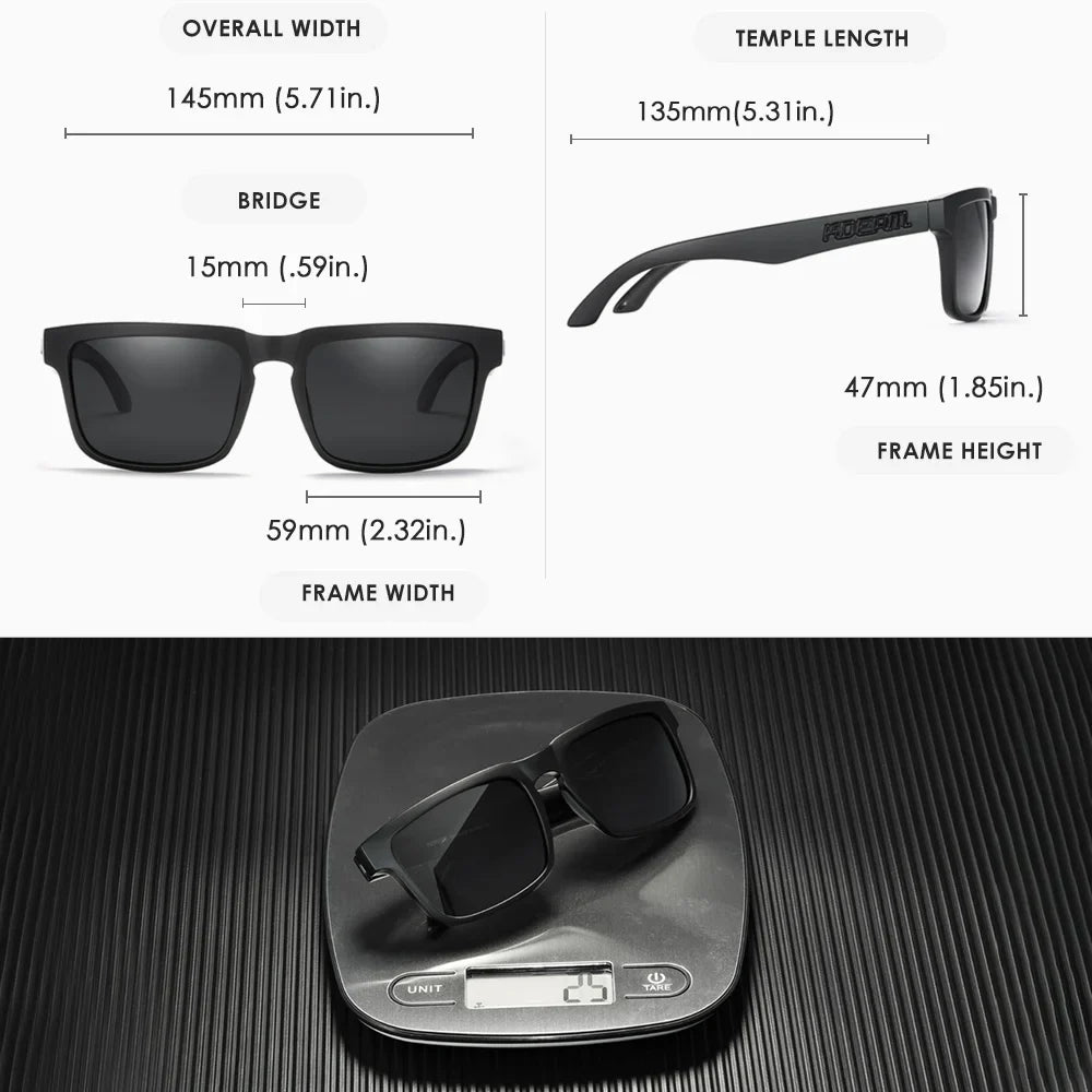 KDEAM Polarized Unisex Square Sunglasses