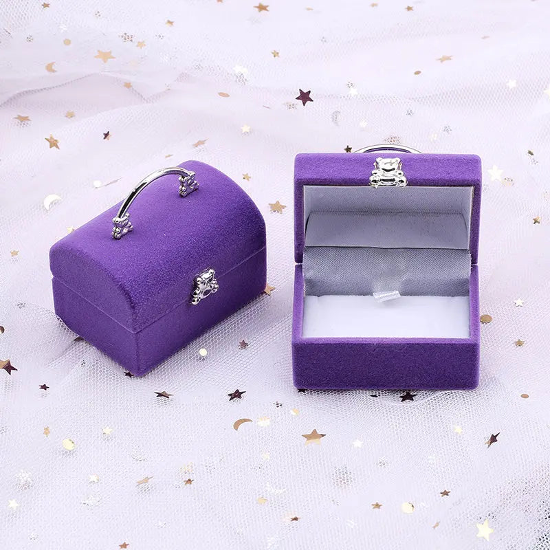 Velvet Jewelry Gift Box Holder