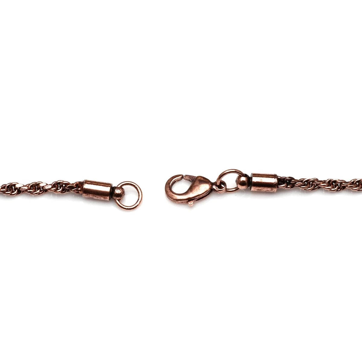 Handmade Oxidized Pure Copper Rope Chain