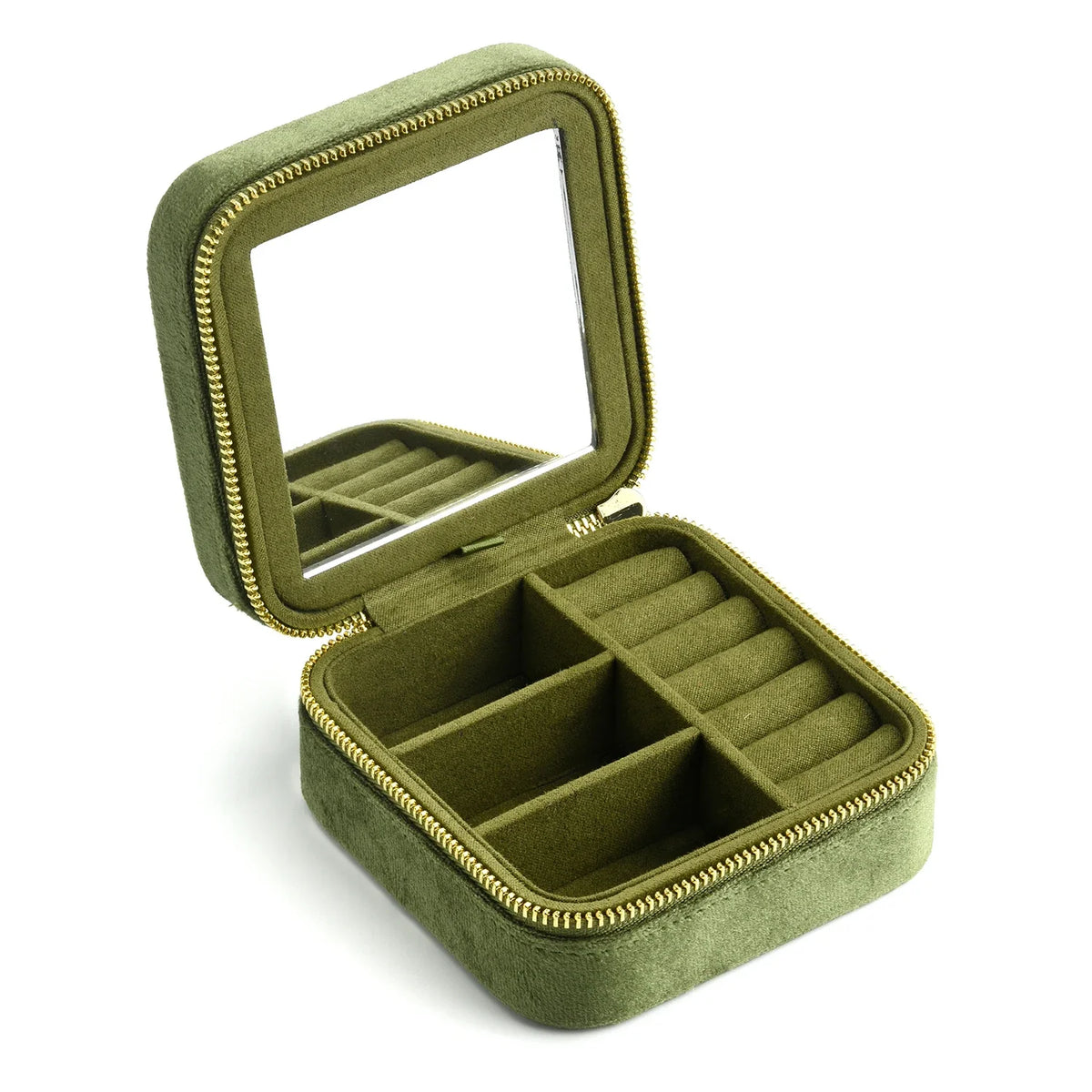 Vintage Velvet Travel Jewelry Box