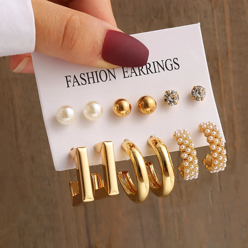 Vintage Gold Pearl Dangle Earrings