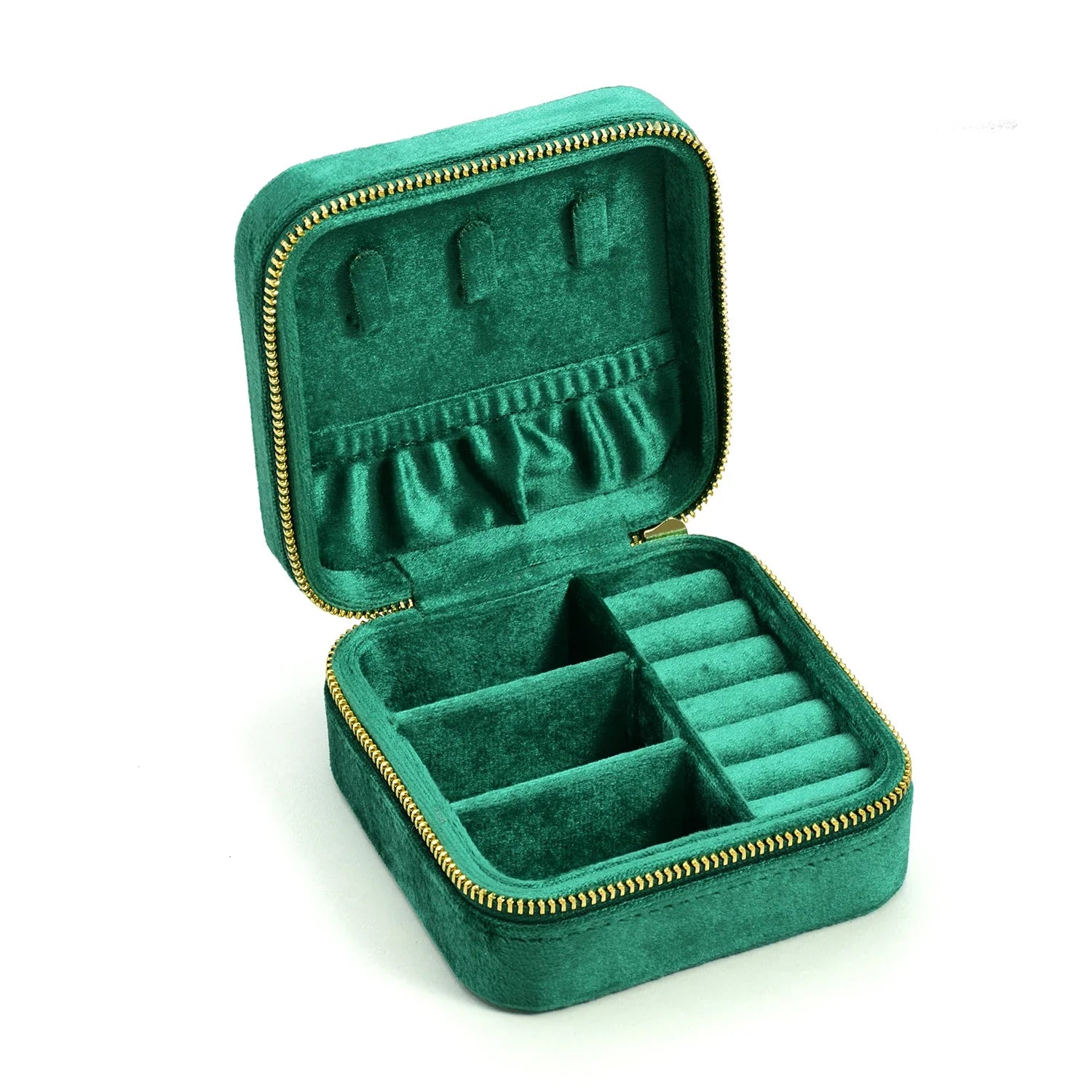 Vintage Velvet Travel Jewelry Box