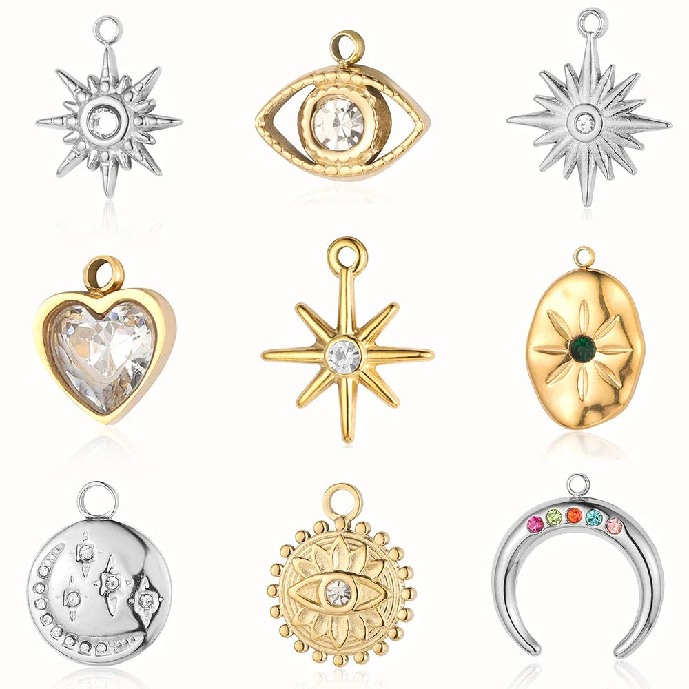 316 Stainless Steel Charm Pendant Set