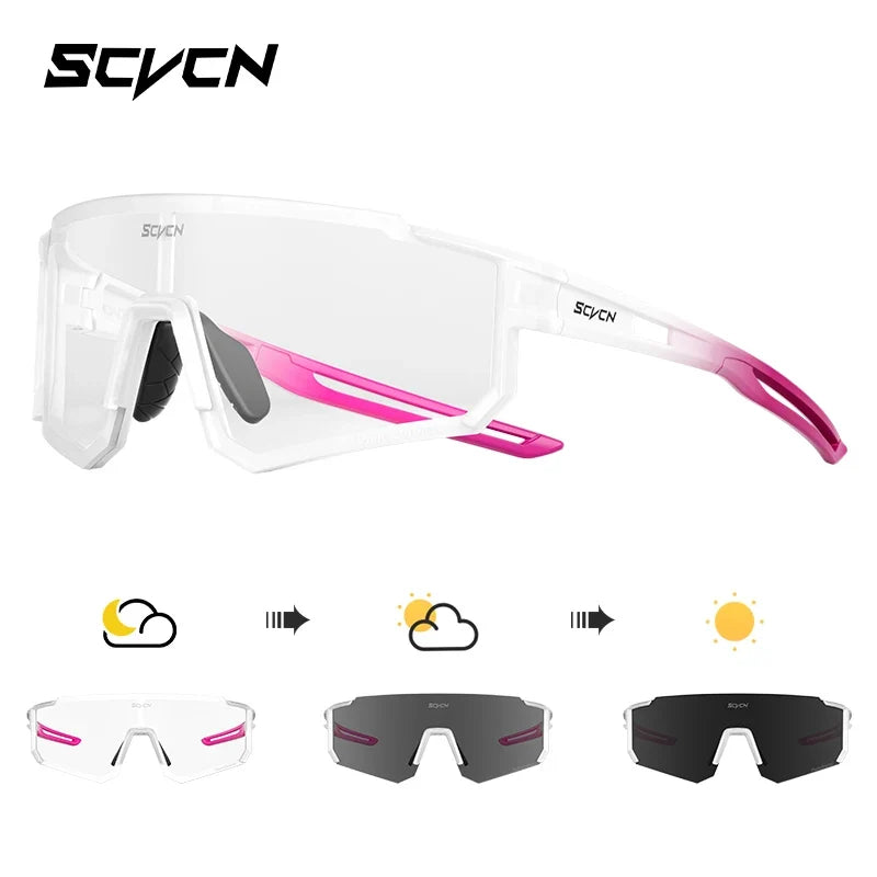 SCVCN new Outdoor Cycling Sunglasses Men MTB Bike Glasses Sports Mountain Climbing fishing Women Bicycle Cycling UV400 Goggles