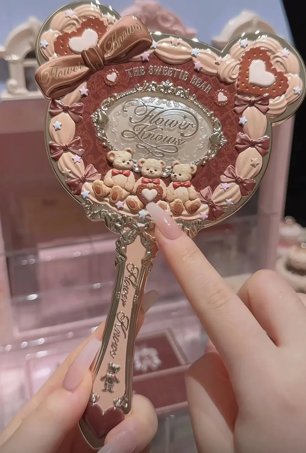 Flower Knows Angel Bunny Hand Mirror