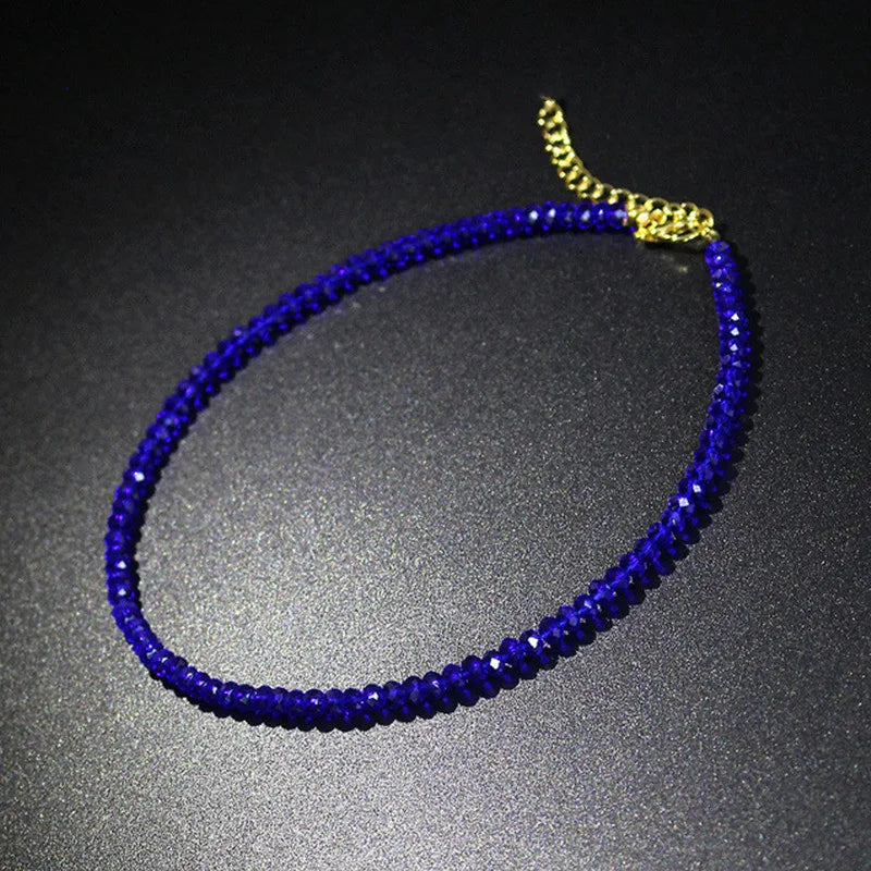 Black Clear Beaded Choker Necklace