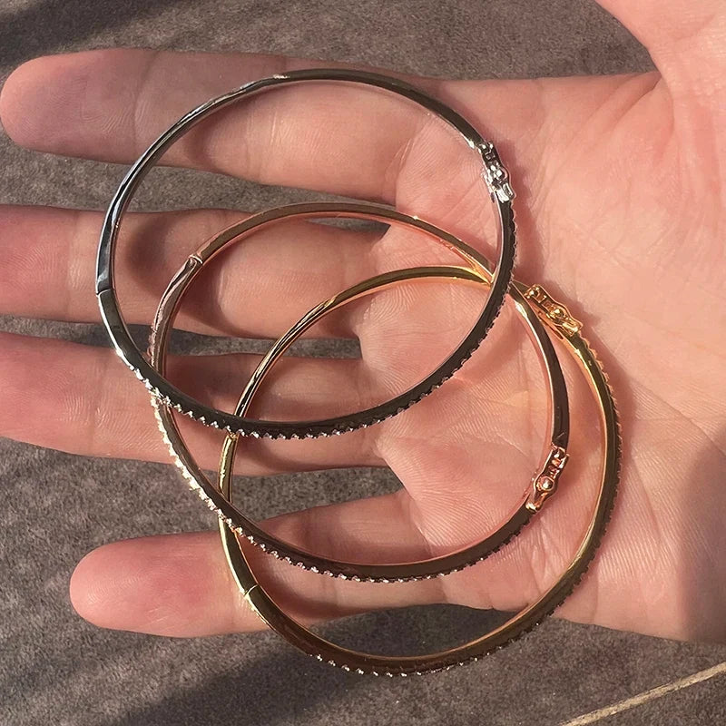 925 Sterling Silver Rose Gold Bangle