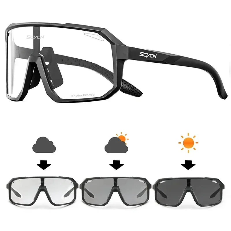 SCVCN Fashion HD Sunglasses Men Women Luxury Glasses Outdoor Sports Runing Drving Shades Racing UV400 MTB Bike Cycling Eyewear