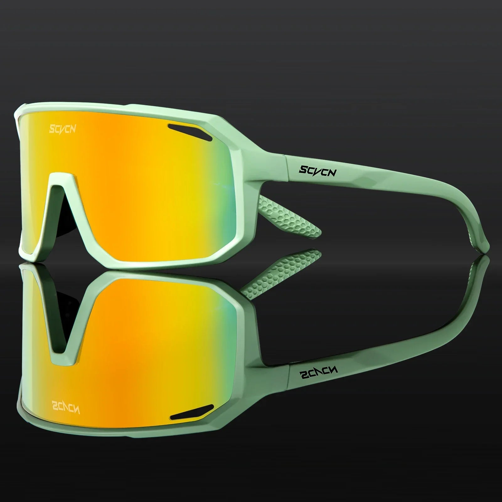 SCVCN Fashion HD Sunglasses Men Women Luxury Glasses Outdoor Sports Runing Drving Shades Racing UV400 MTB Bike Cycling Eyewear