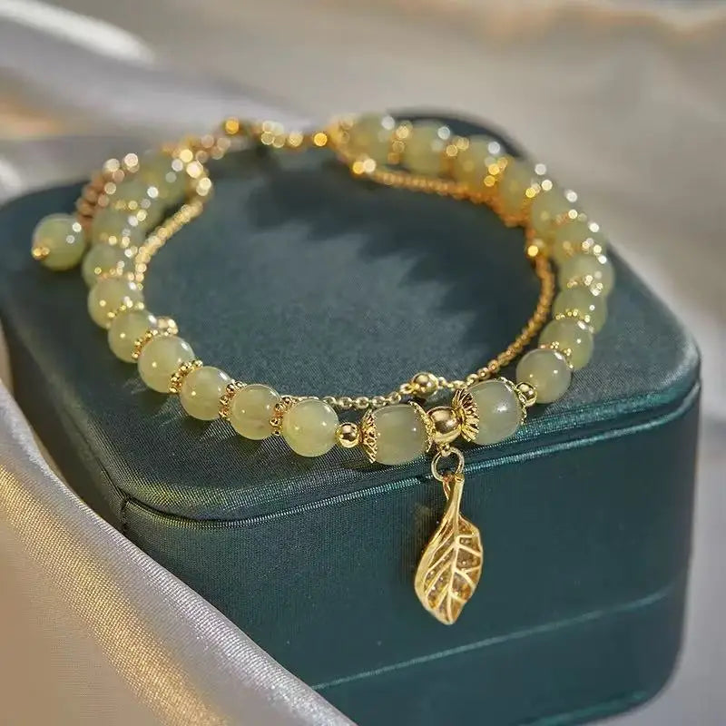 Luxury Gold Hotan Jade Bracelet