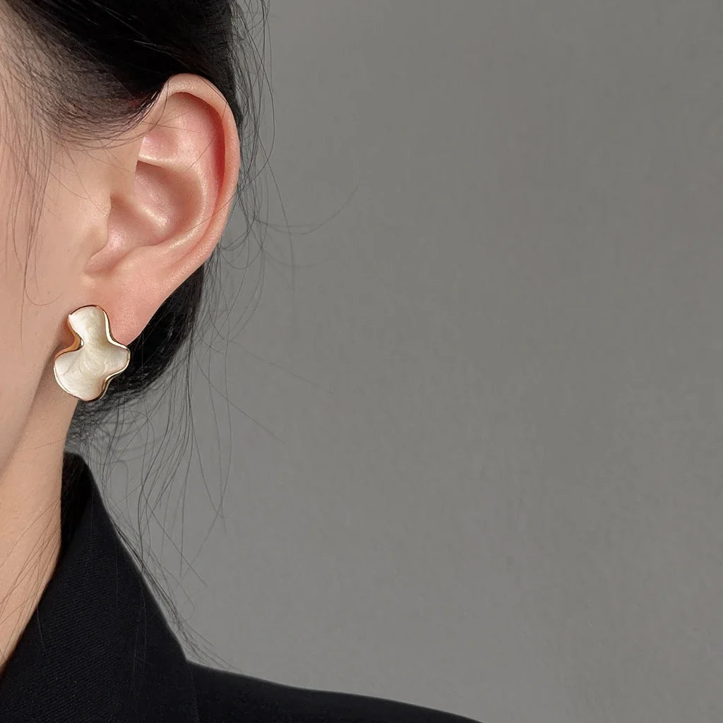 Abstract Colorful Irregular Stud Earrings