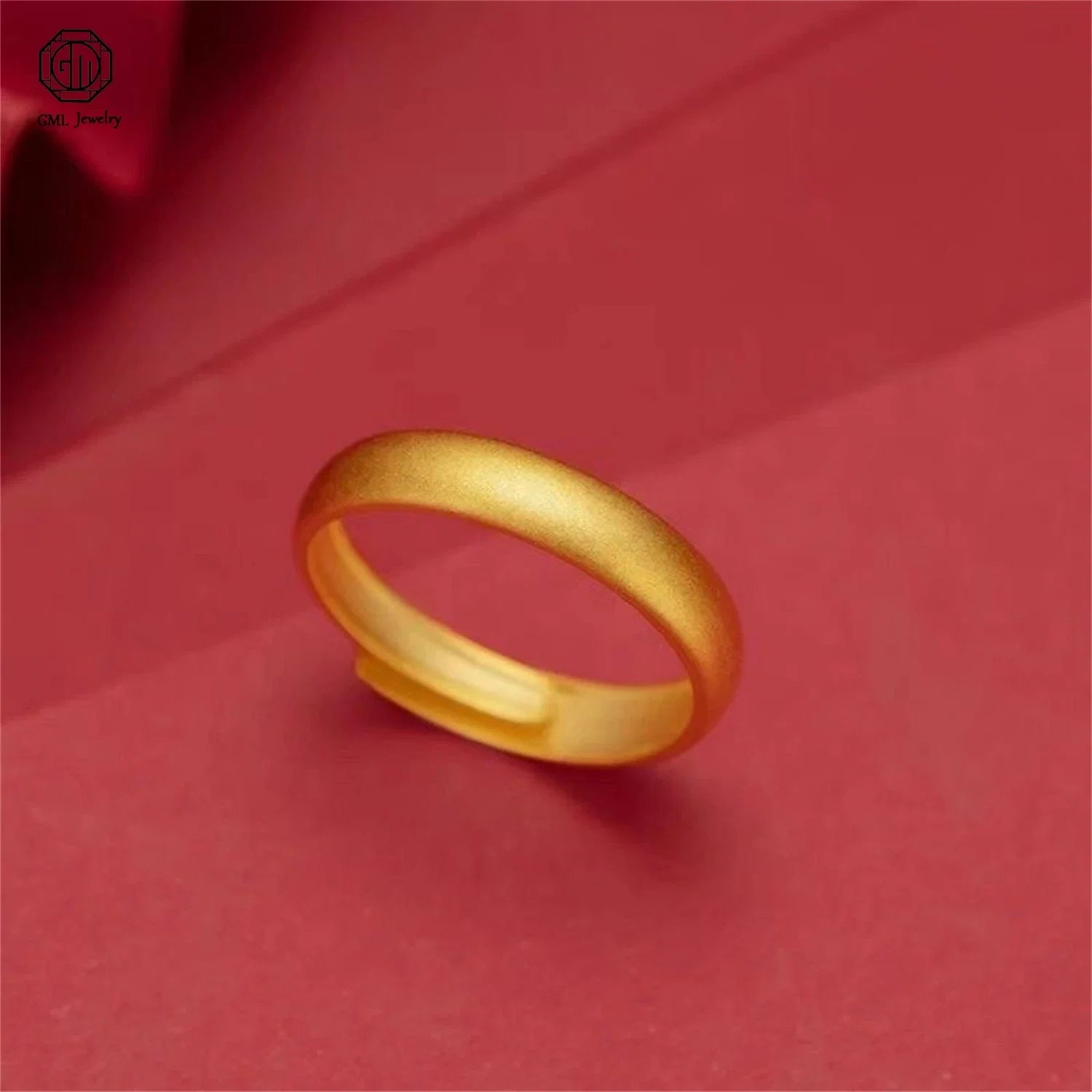 Sand Gold Adjustable Wide Band Ring