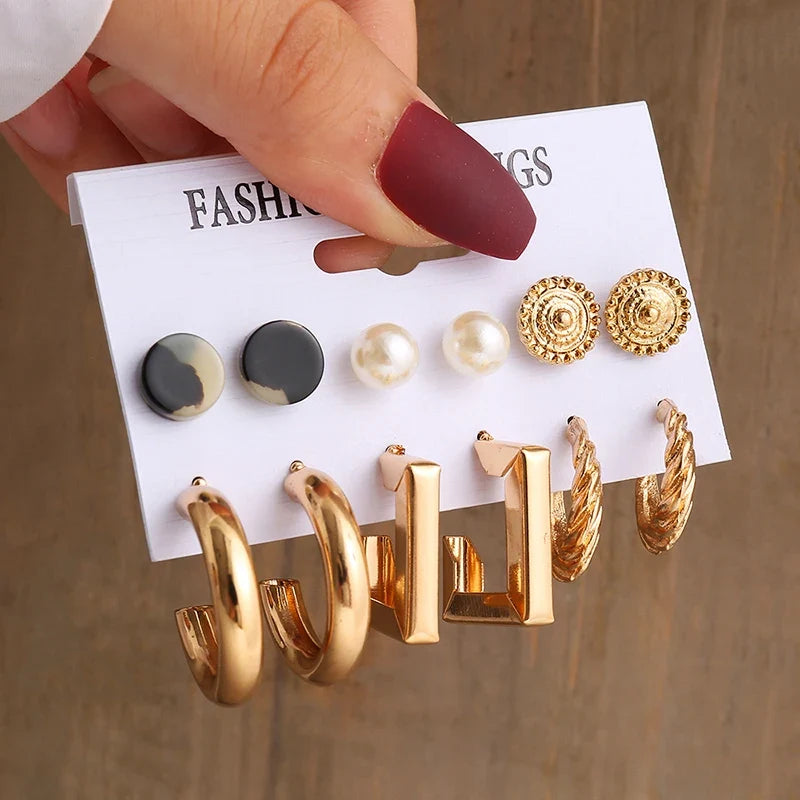 Vintage Gold Pearl Dangle Earrings