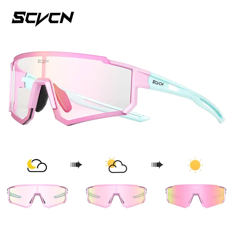 SCVCN new Outdoor Cycling Sunglasses Men MTB Bike Glasses Sports Mountain Climbing fishing Women Bicycle Cycling UV400 Goggles
