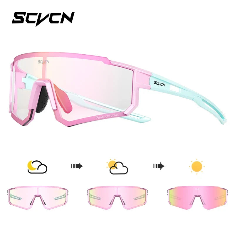 SCVCN new Outdoor Cycling Sunglasses Men MTB Bike Glasses Sports Mountain Climbing fishing Women Bicycle Cycling UV400 Goggles