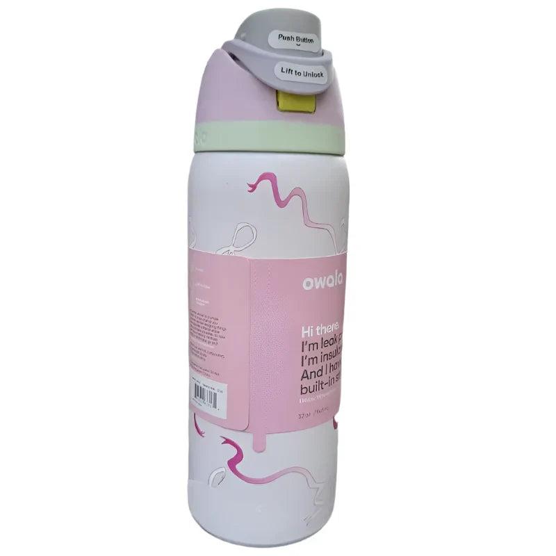 Owala FreeSip White Engraved Bottle
