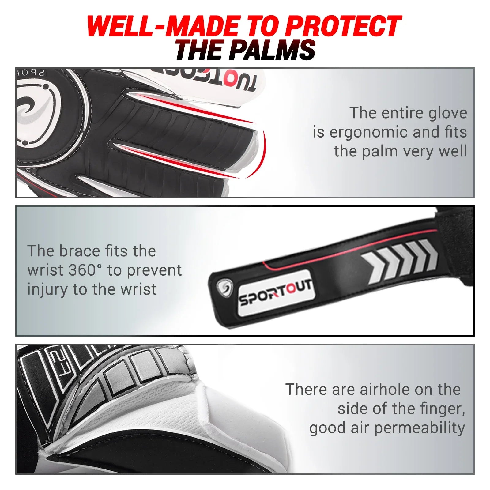 Sportout Kids Fingersave Goalie Gloves
