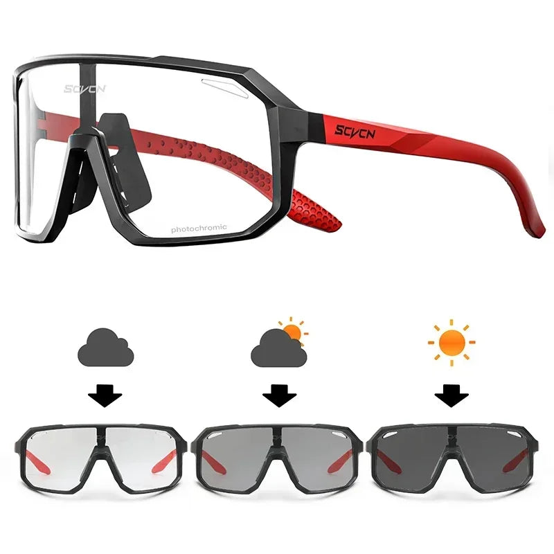 SCVCN Fashion HD Sunglasses Men Women Luxury Glasses Outdoor Sports Runing Drving Shades Racing UV400 MTB Bike Cycling Eyewear